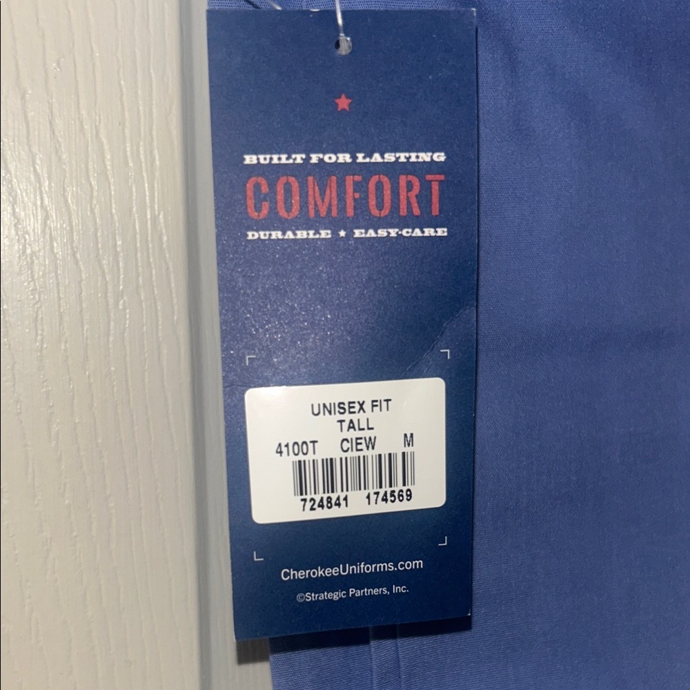 Cherokee Ceil (Blue) Scrub Pants with Utility Pocket - Picture 3 of 4